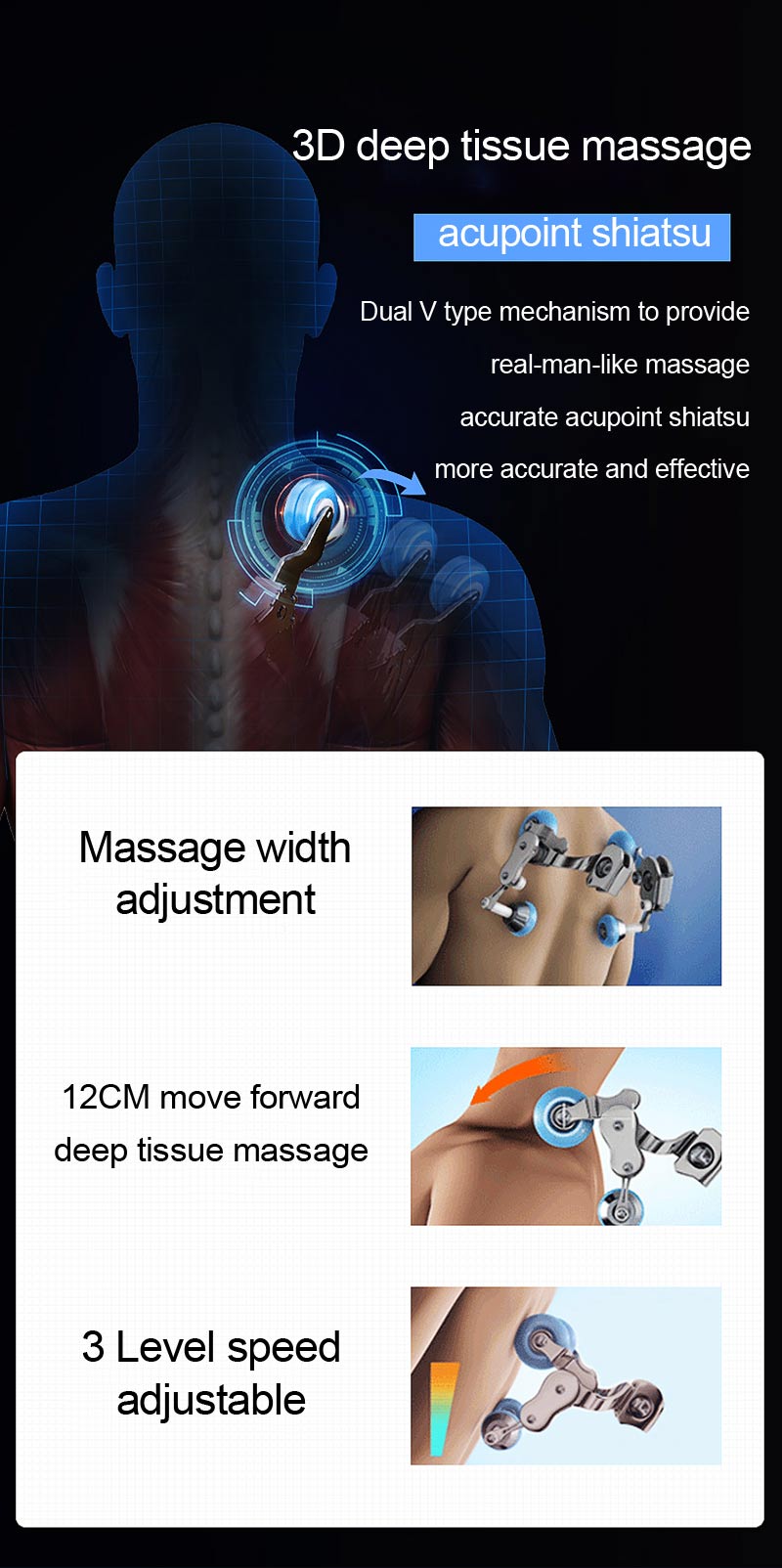 Accurate Acupoint Shiatsu Massage Chair