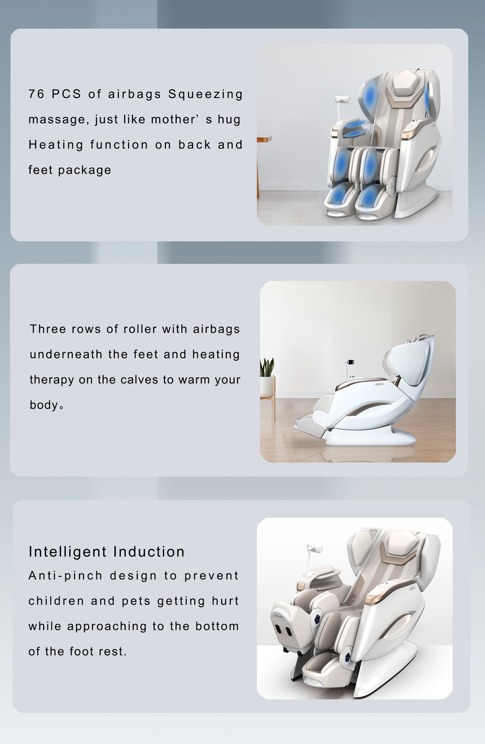 Innovative patented walking leg massage chair